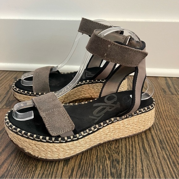OTBT Reflector Grey Suede Espadrille Platform Sandals size 6 - Picture 2 of 8